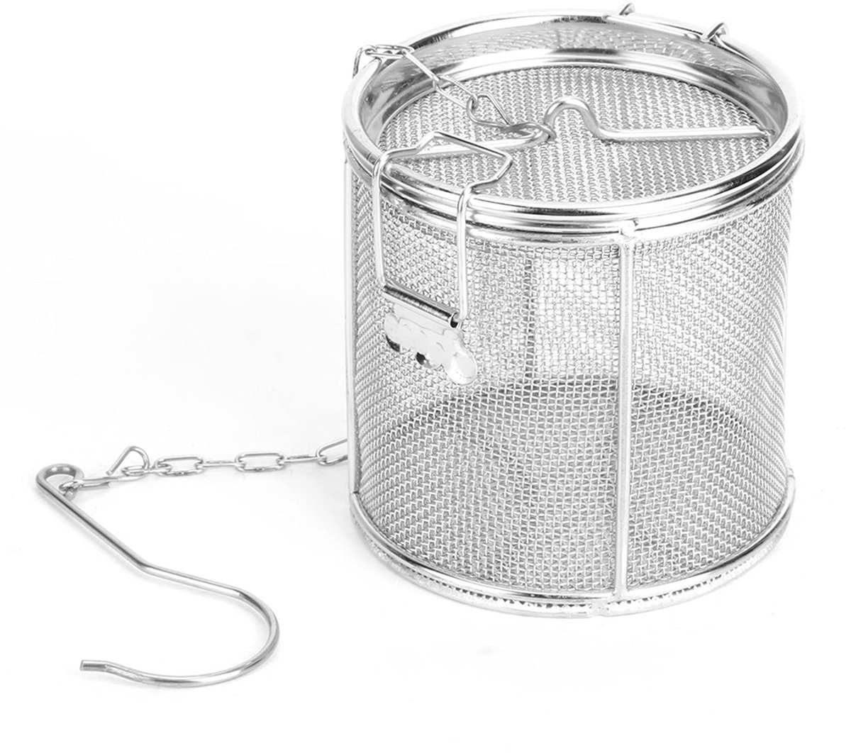 Dailygoods- Theebal Roestvrij Staal - Theezeef - Specerijenfilter - Soepfilter - Kettinghaak - Klein Gat Ontwerp - Theefilter