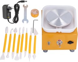 Elektrische Pottenbak Draaibank - Keramiek Machine Draaiplateau - Keramiek Vormen - Afneembare Wasbak - 10 cm Draaitafel - Goud
