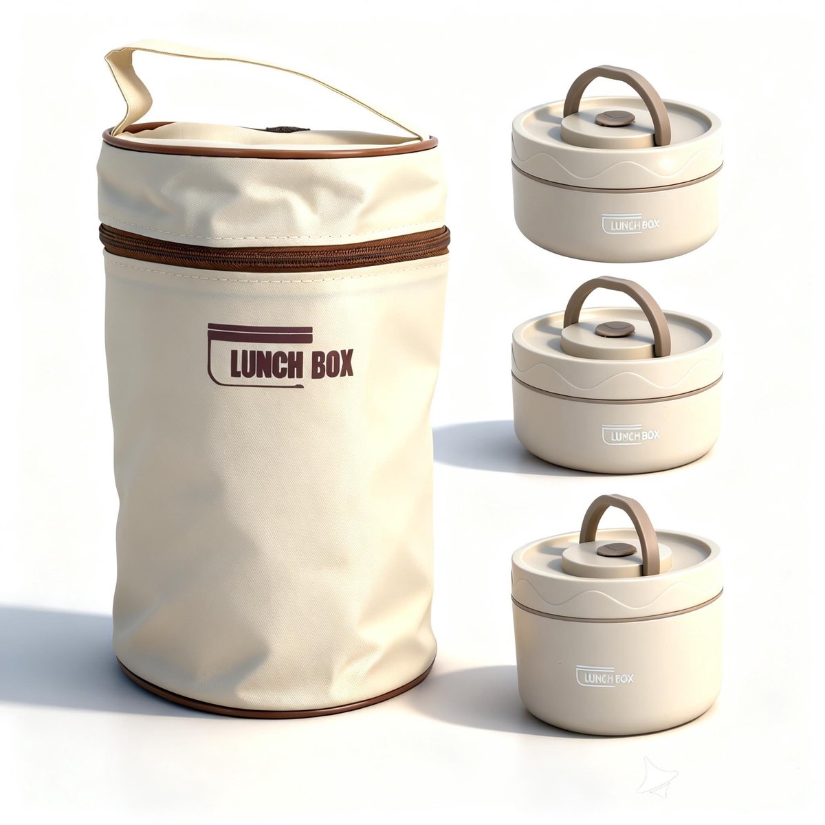 Dailygoods- Lunchbox Geïsoleerd - Roestvrij Staal 304 - Draagbare Thermische Box - Voedselcontainer - Lekvrije Afdichting - 4 Stuks