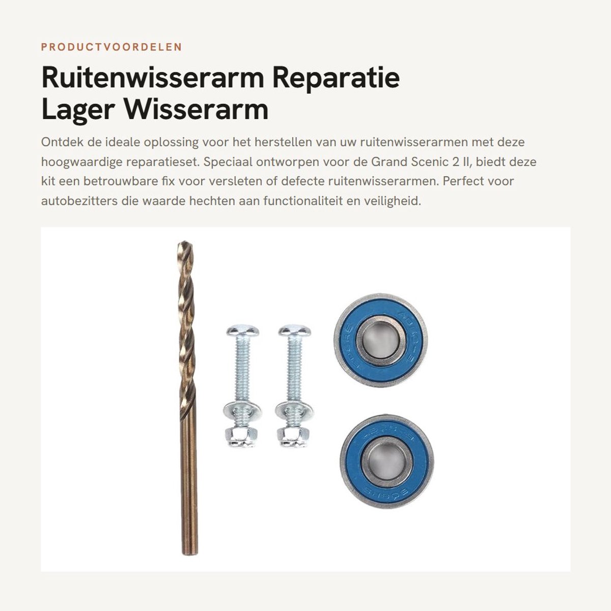 Dailygoods- Ruitenwisserarm Reparatieset - Auto Wisserarm - Lager Fix Kit - Lichtgewicht - Duurzaam - Hoge kwaliteit