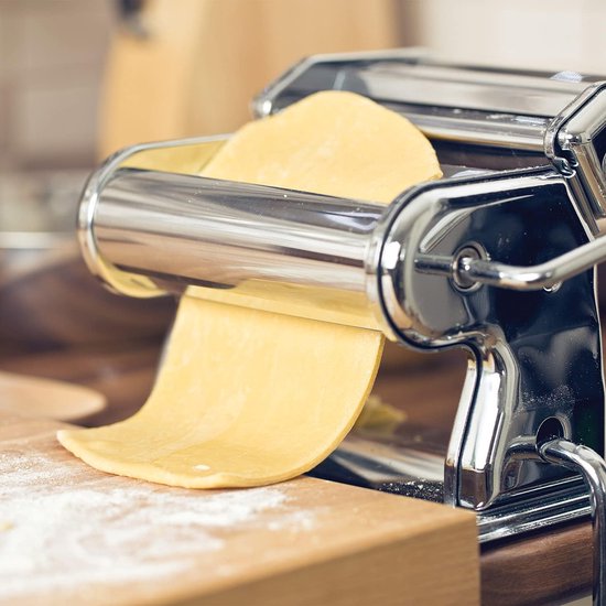 Pastamachine Handmatig - Pastamaker Staal - Zelf Pasta Maken - 9 Dikte Instellingen - 140 mm Bladbreedte - Metaal van Pastamachine — afbeelding 3