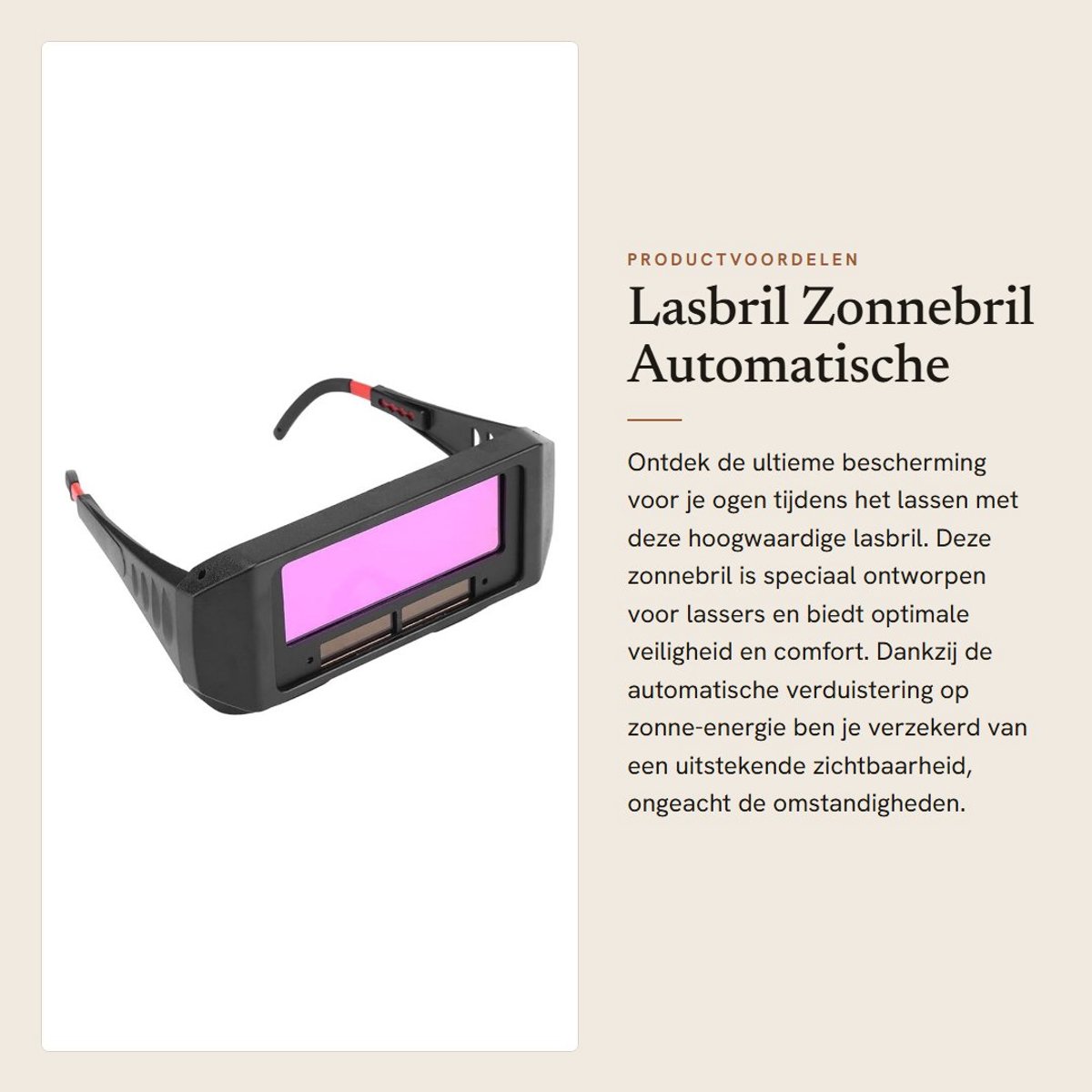 Dailygoods- Lasbril Automatische Verduistering - Zonnebril - Oogbescherming - Veiligheidsbril - Zelfverduisterend - Zwart 9-13 Lichte Schaduw