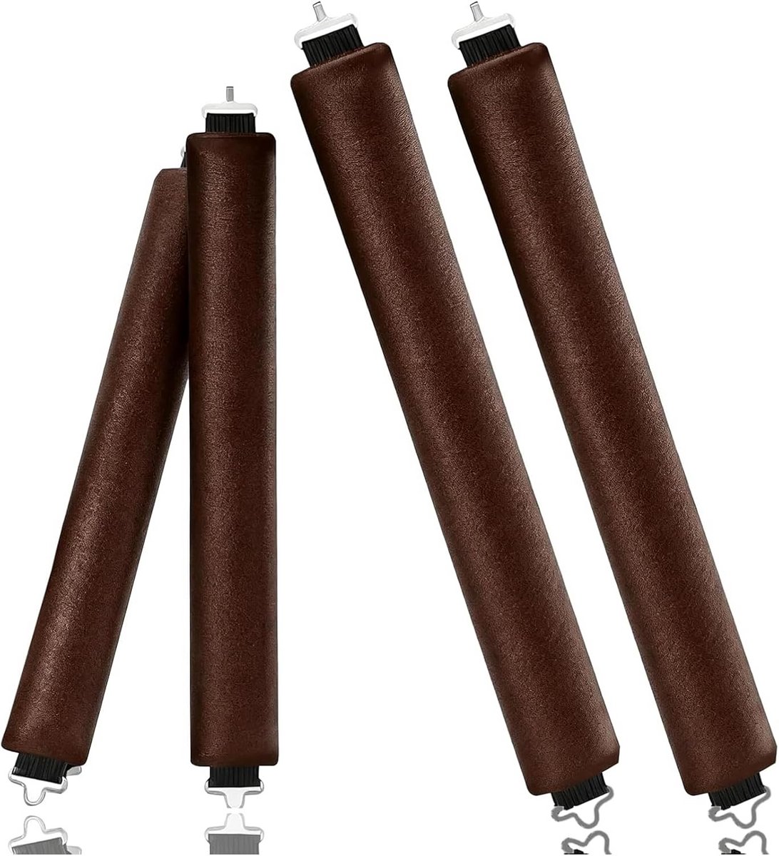 Krulspelden Set - Hittevrije Krullen - Nachtelijk Krullen - Zacht en Comfortabel - 4 Stuks - Roze
