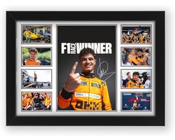 Gesigneerde F1 Poster Print Race Winnaar - Limited Edition Handtekening - Formule 1 Fan Cadeau Collectie (A3 Ingelijst)