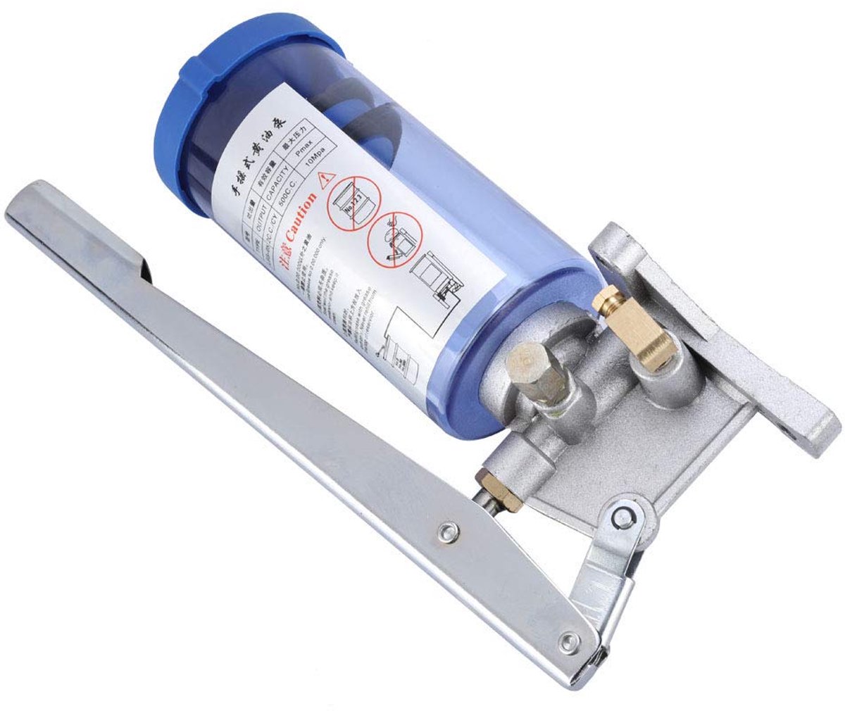 Handmatige Vetpomp - Smeerpomp Systeem - Machine Onderhoud - Aluminium Legering - 6 mm Uitlaat - Zilverkleurig