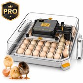 UniEgg® Broedmachine 48H Pro Volautomatisch met ingebouwde bevochtigingspomp + Nederlandse handleiding | 48 kippen-/ 48 eenden- / 25 ganzen-/ 189 kwarteleieren | Professioneel | Vochtgehalte digitaal nauwkeurig instellen | Verstelbare schotjes