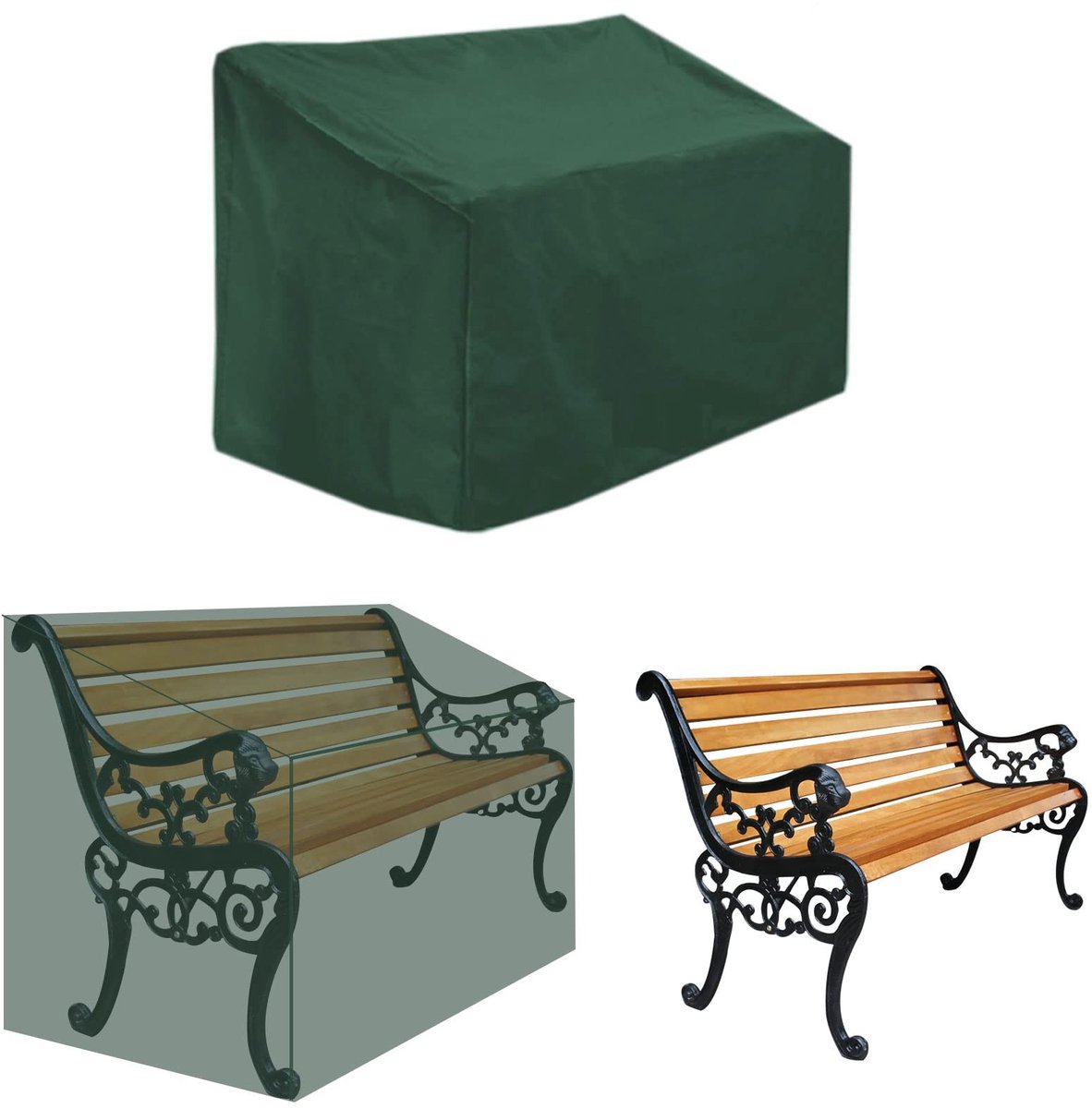 Dailygoods- Beschermhoes Tuinbank Waterdicht - 2-zits - UV-bestendig - 210D Polyester - Ademend - 134 x 66 x 89 cm - Tuinbankhoes