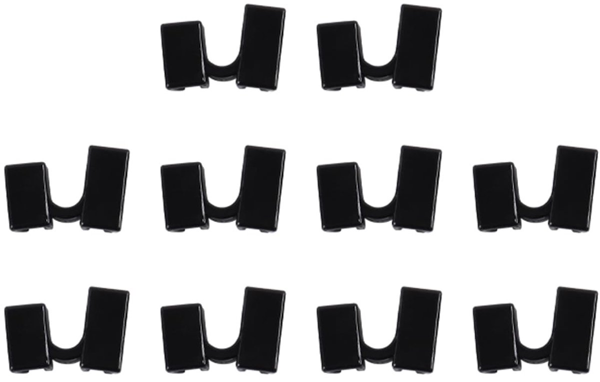 Dailygoods- Trainingshulpmiddelen 10 stuks - Herbruikbare Eetstokjeshulp - Zwart - Vlekbestendig - Duurzaam - Voor Beginners - Eetstokjes