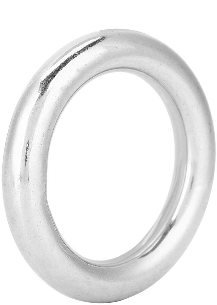 Dailygoods- Klemring Roestvrij staal 12x50mm - Gelaste Ring - Ronde Ring - Duiken - Water Sport - Schokbestendig - Bevestigingsring