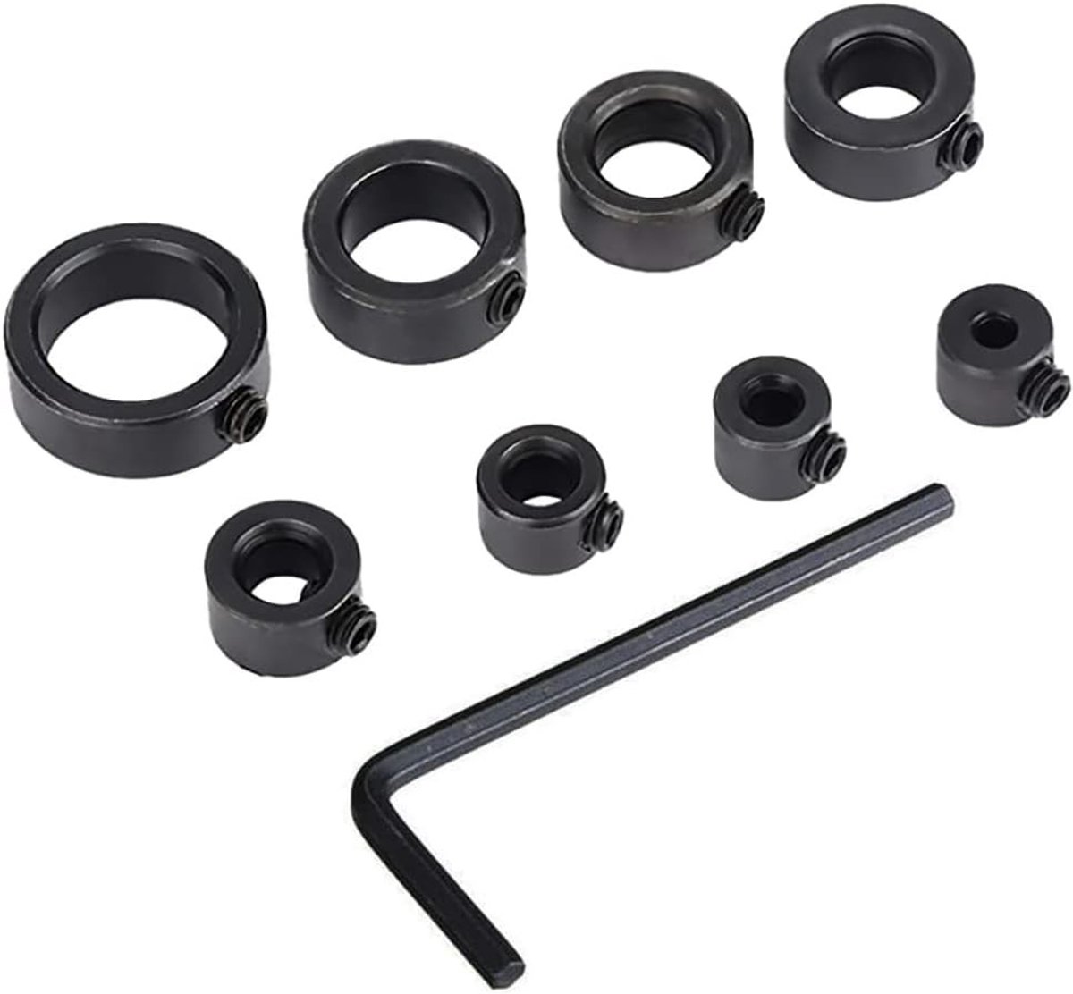 Dailygoods - 9-delige Ringboor Set met Boordieptestop en Inbussleutel
