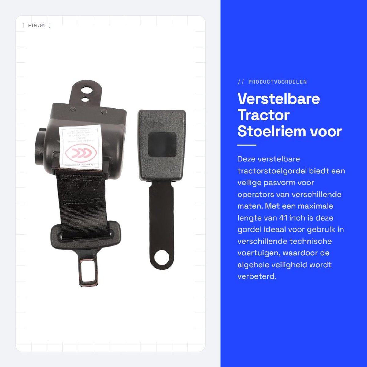 Dailygoods - Verstelbare Tractor Stoelriem voor Veiligheid