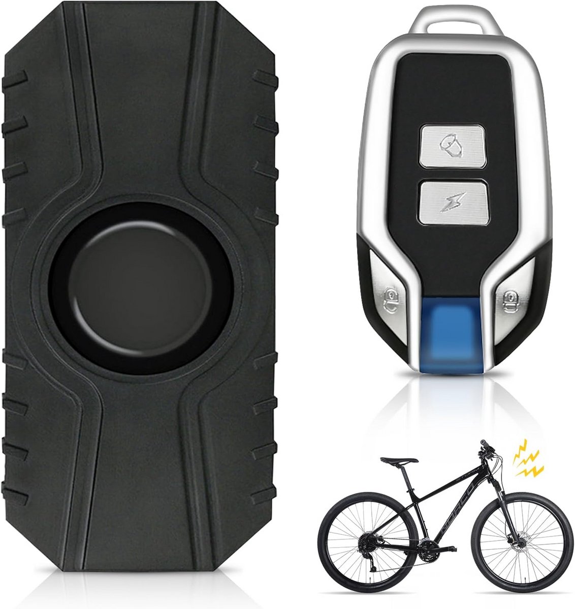 Diefstalalarm - Veiligheidsalarm - Voertuig Beveiligen - 113 dB Luid - 9.5 cm - Zwart