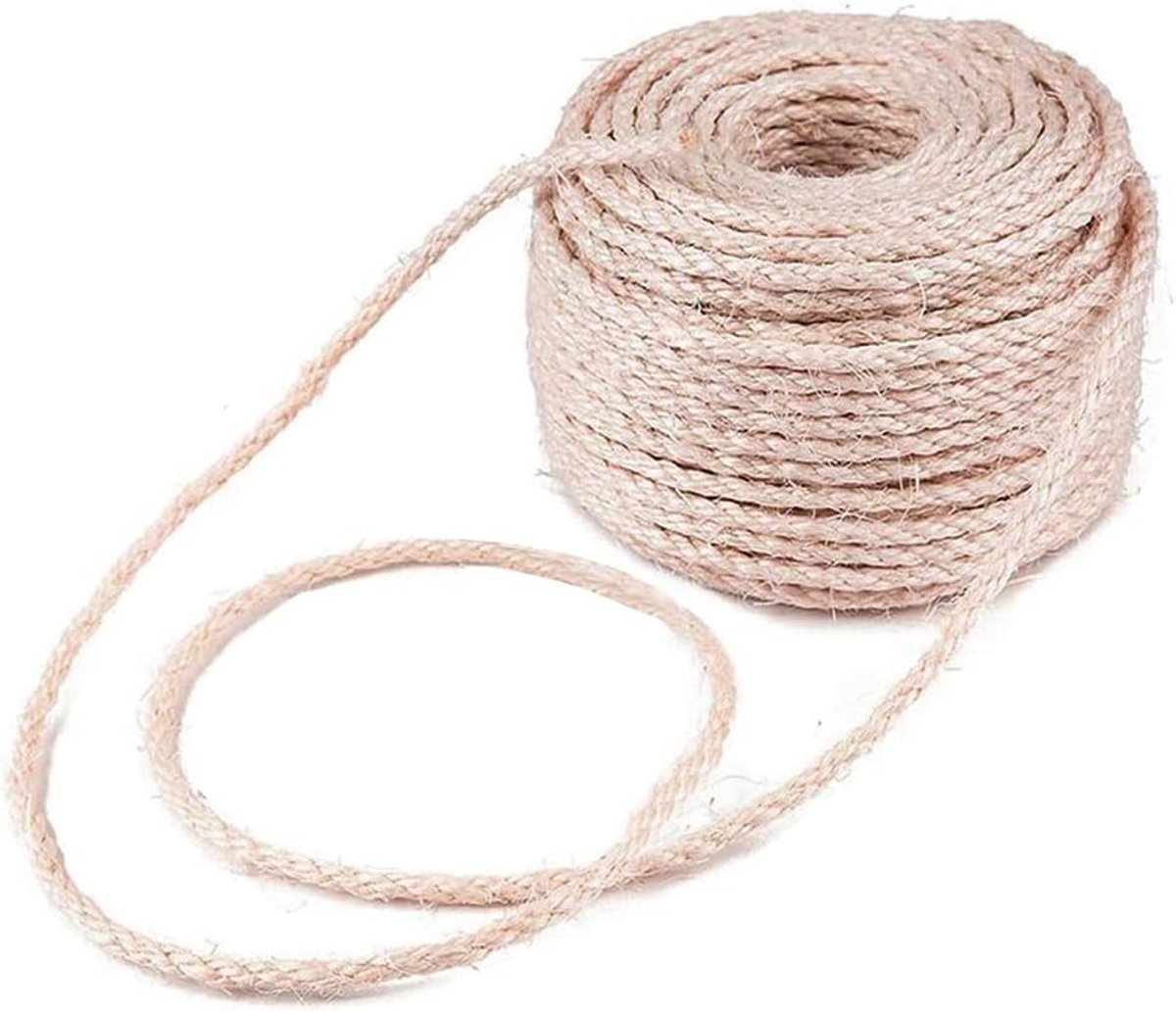 Sisal Touw - Krabpaal Touw - DIY Krabpalen - 100% Natuurlijk Materiaal - 4 mm Dikte - Natuurlijk