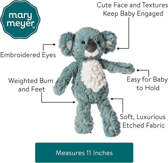 Pluche Koala Knuffel - Zacht Speelgoed - Babyshower Cadeau - Ultra Zachte Stof - 28 Centimeter - Leisteen Blauw — afbeelding 3