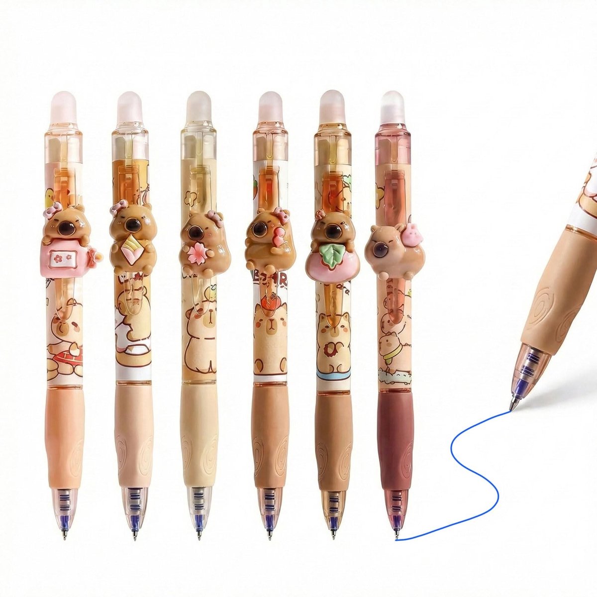 Dailygoods- Uitwisbare Balpen - 6 Stuks - Kleur - Schrijfgemak - Herbruikbaar - Perfect voor Notities - Ideaal voor School - Whiteboard Marker