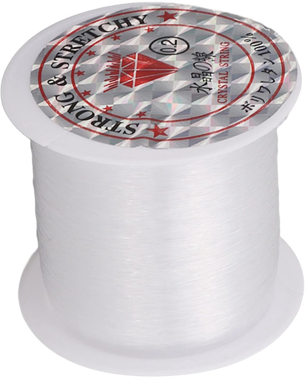 Dailygoods- Vislijn 0,2 Mm - Nylon Koord - Doorzichtig - Stretch - Ambachtelijk - Voor Aquariumsieraden - Sieradenkoord