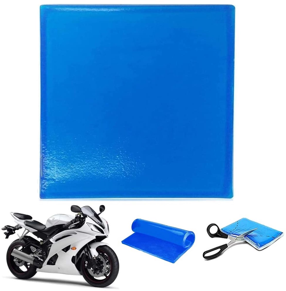 Dailygoods- Zadelpad Schokabsorberend - Zitkussen Orthopedisch - Motorfiets Zadel Kussen - DIY Gel Kussen - 25x25x1 cm - Hoogwaardig Materiaal