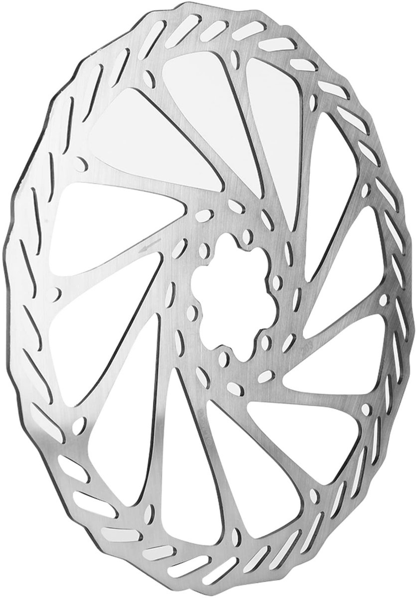Dailygoods- Remschijf 203mm - Roestvrij Staal - Lichtgewicht - Antivervorming - Schijfrem - Uitstekende Remprestaties - Fietsrem