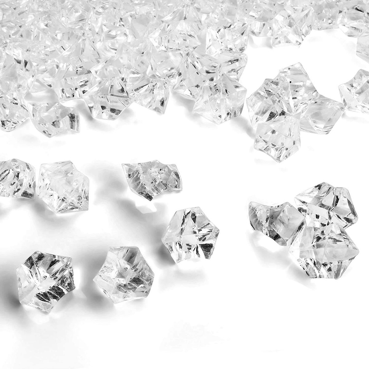 Dailygoods- Kunstdiamant 150 Stuks - Acryl Ijskristallen - Vaasvullers - Tafeldecoratie - Bruiloft - Thuis - 11 x 14 mm - Nepstenen