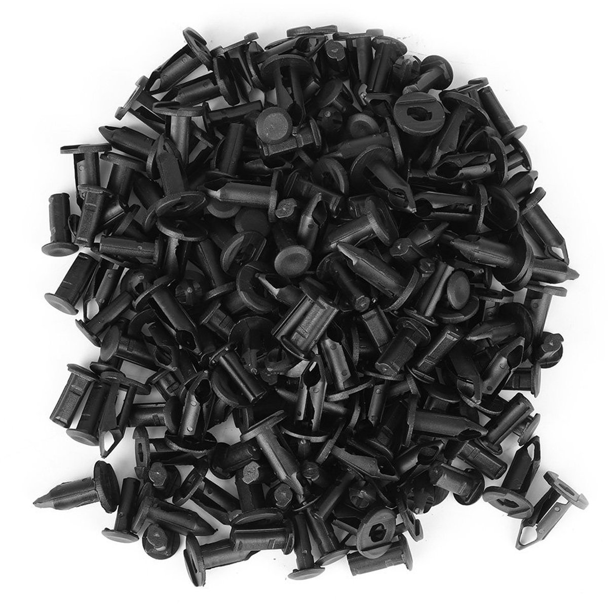 Dailygoods- Klinknagels 100 Stuks - Zwarte Klinknagels - Plastic Klinknagels - Bevestigingsclips Auto - Hoogte 15 mm - Geschikt voor Gatmaat 8 mm