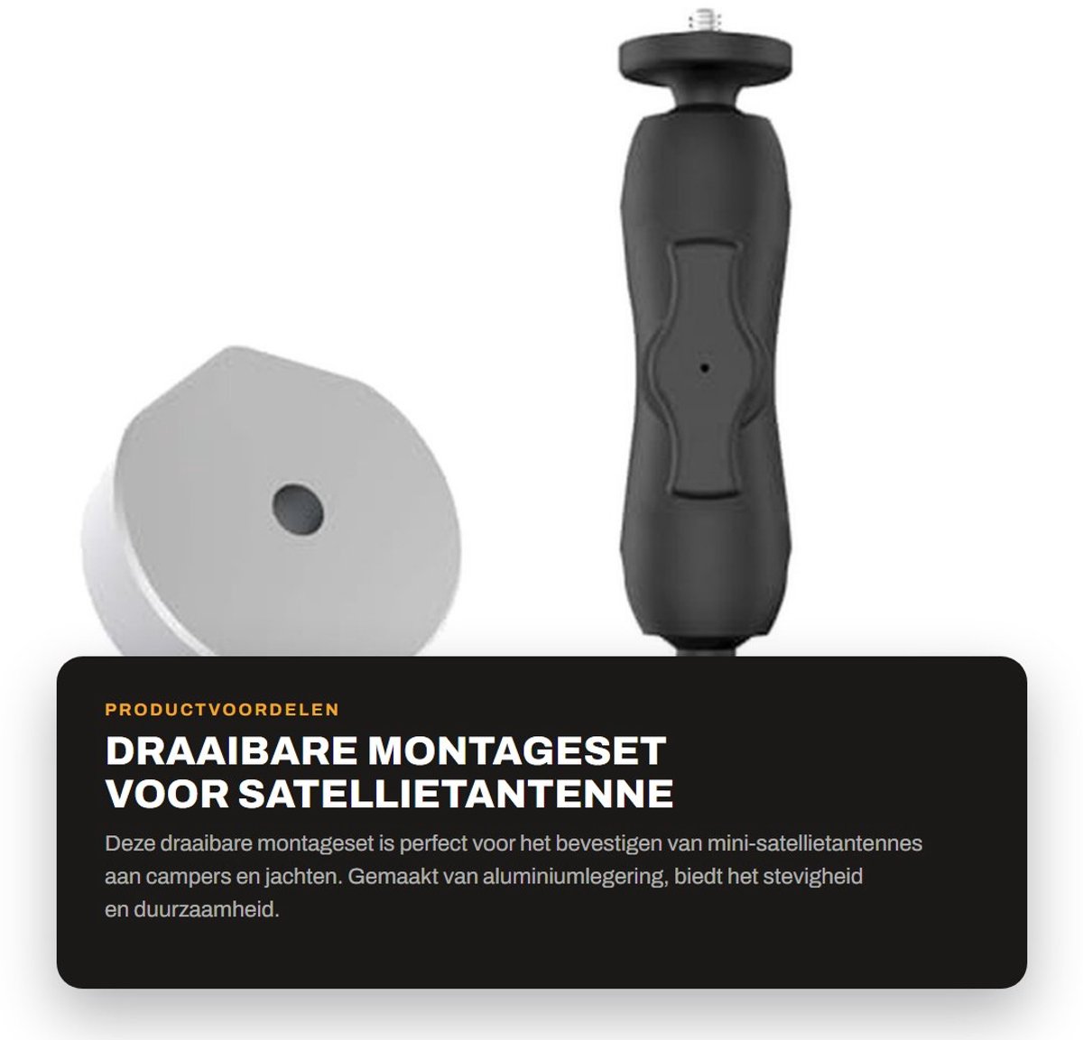 Dailygoods - Draaibare Montageset voor Satellietantenne met Adapter