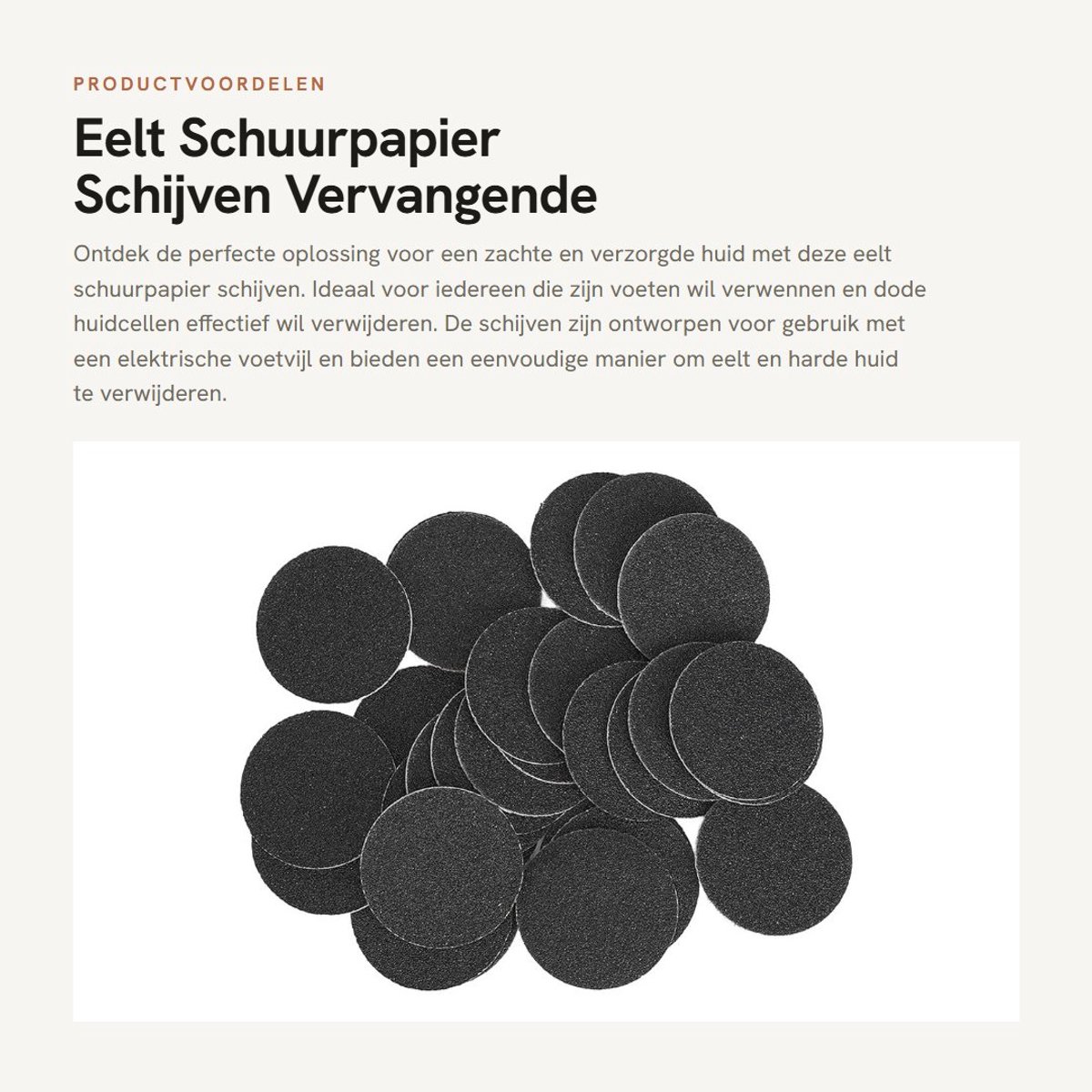 Dailygoods - Eelt Schuurpapier Schijven - Vervangende Schuurpapier Pads - Zelfklevend - 80 Grit - Voor Elektrische Voetvijl - 60 Stuks