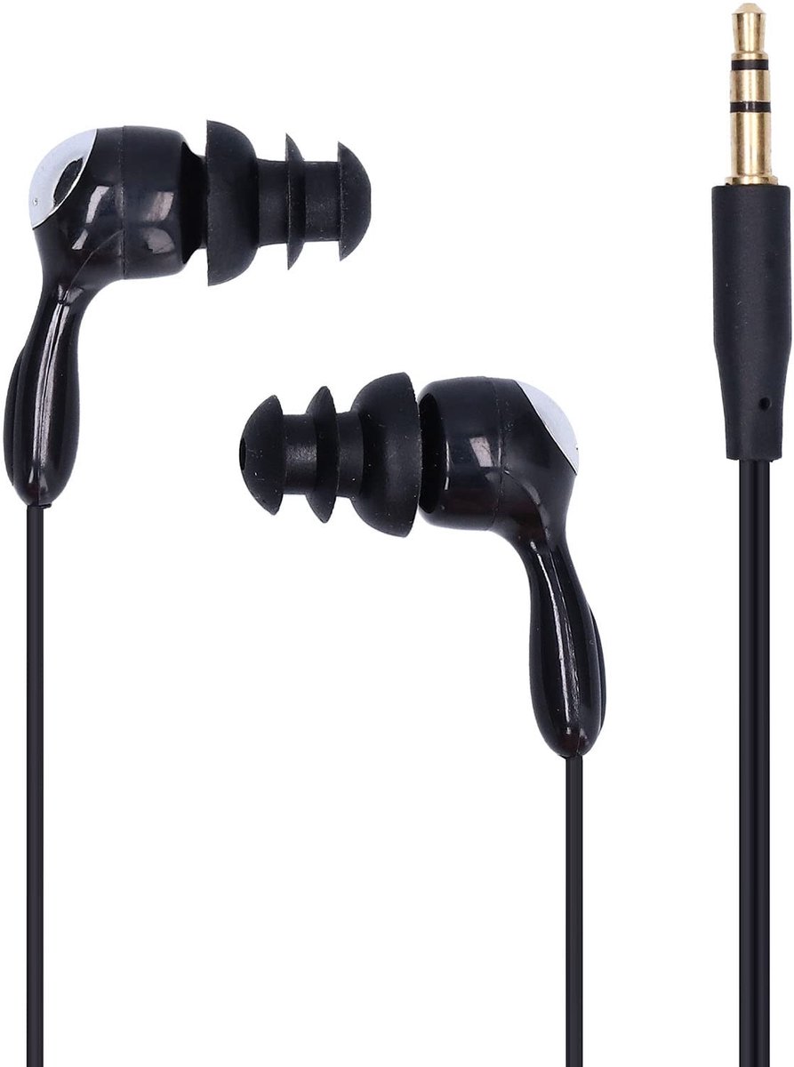 Dailygoods - Waterdichte Hoofdtelefoon - In-Ear Oortelefoon - Sport Activiteiten Hoofdtelefoon - 40cm Kabel - Geschikt voor Zwemmen en Hardlopen - Inc...