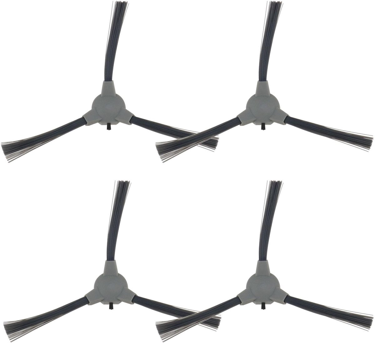 Dailygoods- Zijborstels 4 Stuks - Vervangingsaccessoires - Compatibel met Cecotec Conga 2290 Ultra - Antiwikkelend Ontwerp - Duurzaam Nylon - Borstellengte 53 mm - Robotstofzuigerborstels