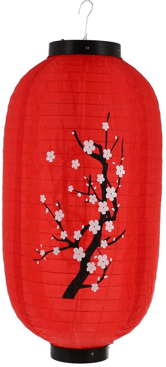 Dailygoods- Papieren Lantaarn - Japanse Hangende Lantaarn - Kersenbloesem Design - Decoratie voor Bruiloften - Feestbenodigdheden - Elegante Sfeer - Decoratieve Lantaarn