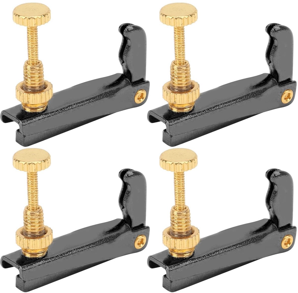 Dailygoods- Cello Fijnstemmers Set van 4 Stuks - Viooltuner - Vervangende Instrumentaccessoires - Geschikt voor 3/4-4/4 Cello - Duurzaam Metaal - Lengte 2,7 cm