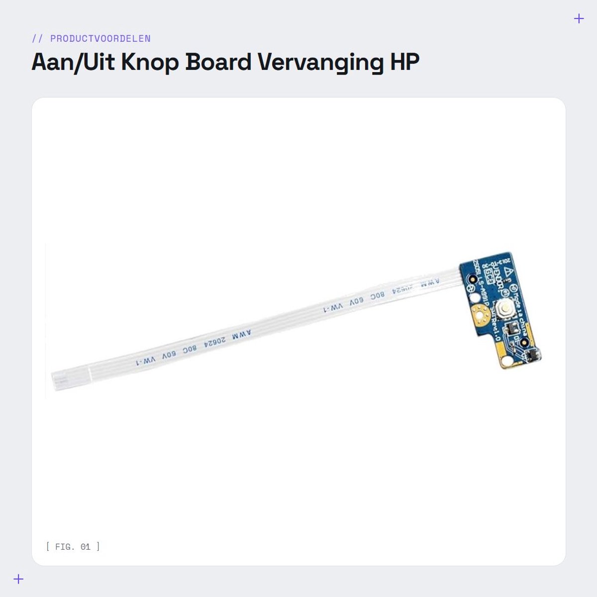 Dailygoods - Aan/Uit Knop Board Vervanging - HP Laptop Schakelaar - Hoogwaardige Kwaliteit - Geschikt voor HP 15-G 15-R 15-H 15-S - Eenvoudige Install...