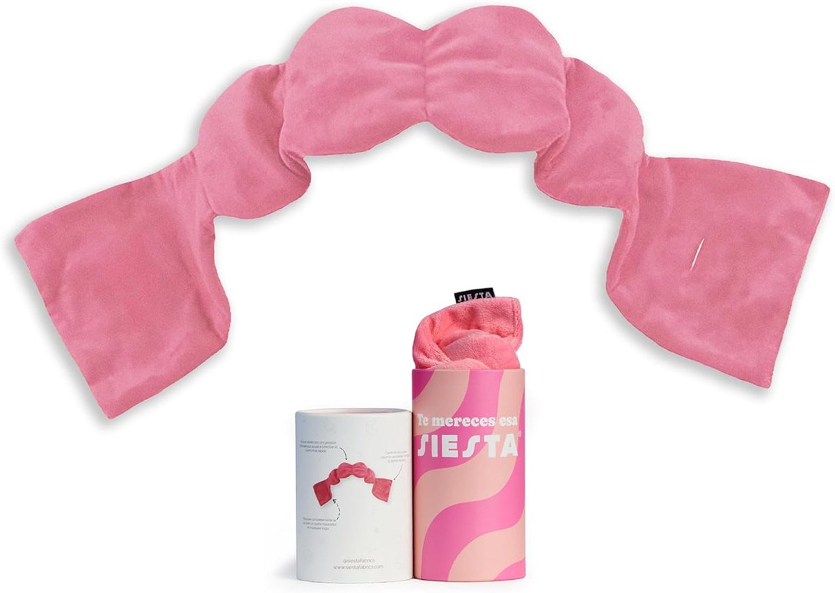 Verzwaarde Oogmasker - Gewicht Oogmasker - Ontspannen Slapen - Therapeutische Druk - 380 g - Roze