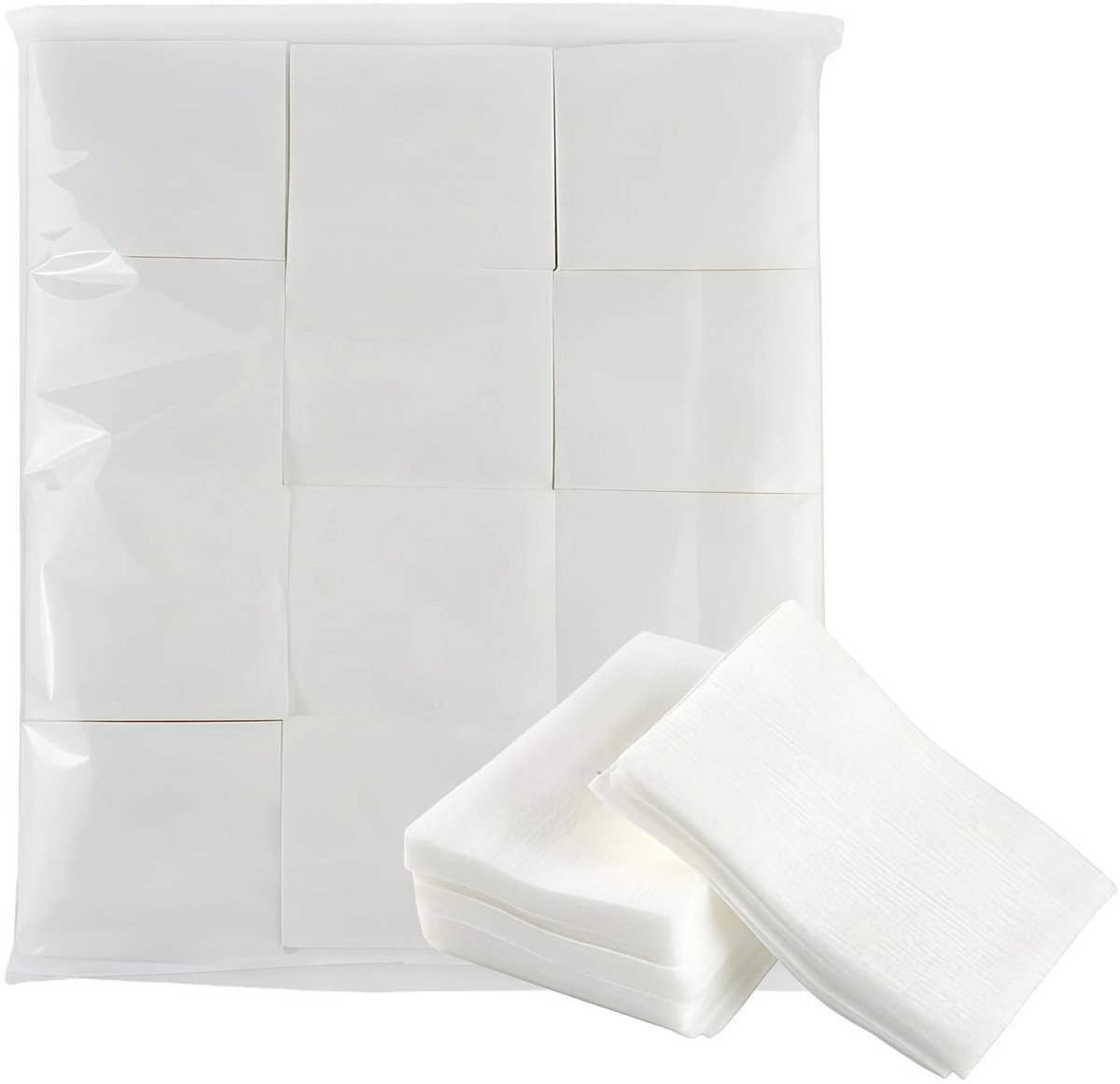 Dailygoods- Wegwerpwattenschijfjes 1200 stuks - Katoenen Pads - Dubbelzijdig - Zacht - Geurloos - 7 x 5 cm - Make-up Pads
