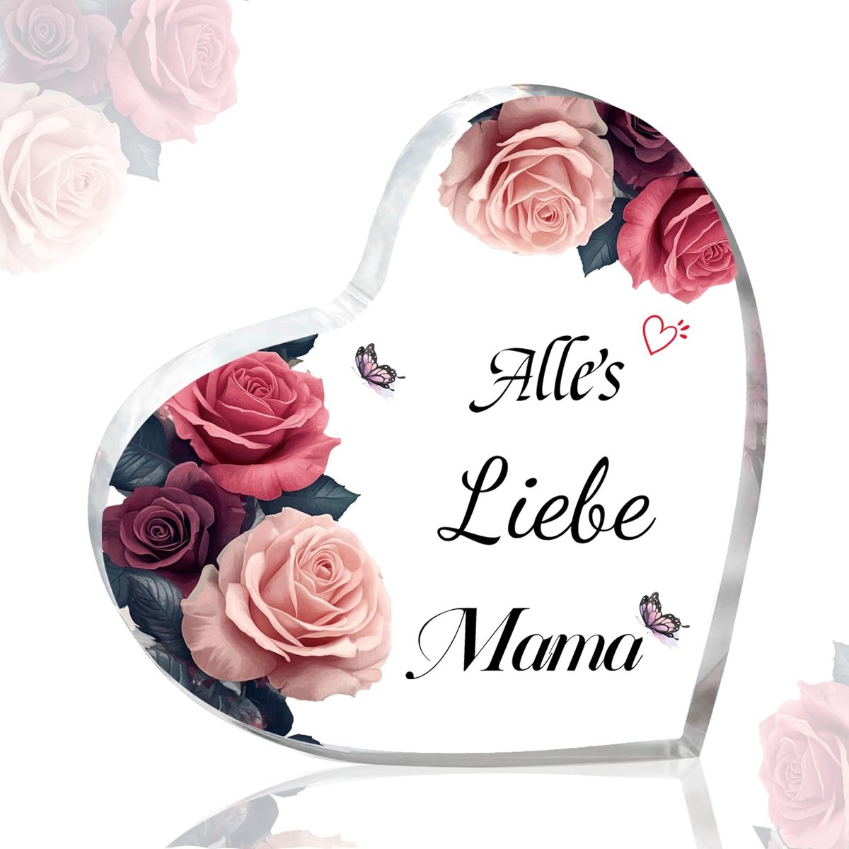 Dailygoods- Cadeau voor Mama - Verjaardagscadeau - Hoogwaardig Acryl - Duurzaam - 10 x 10 x 1 cm - Transparante Filmbescherming - Geschenk