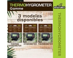 Terrarium Thermometer Hygrometer - Vochtigheidsmeter Temperatuurmeter - Reptielen Houden - Twee Nauwkeurige Probes - 14 x 11 x 1.5 cm