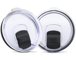 Dailygoods- Bekerdeksel 2 Stuks - Magnetische Schuifschakelaar - Lekvrije Reservehoes - Compatibel met YETI/Ozark Trail - Spatwaterdicht - Duurzaam ABS-plastic - Tumblerdeksel
