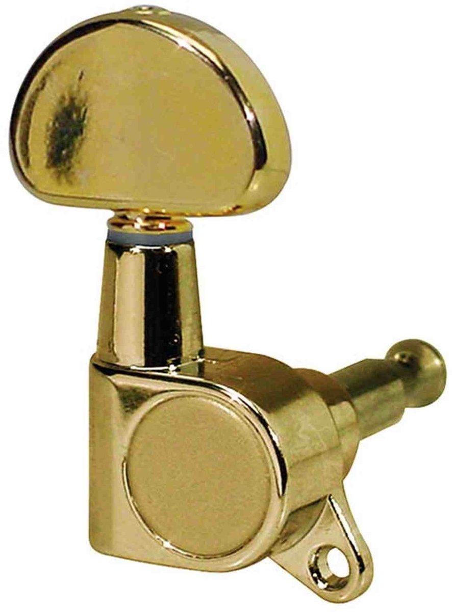 Boston 75-GLR machine heads for guitar, die cast, 3x left+3x right, deluxe buttons, gold