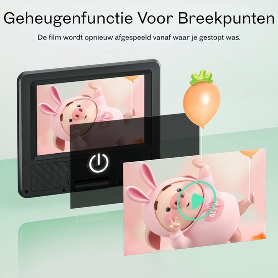 KAD® Draagbare DVD Speler - Dashcam - Mp3 Speler - Zwart -‎5cm x 16cm x 21cm van kad — afbeelding 5