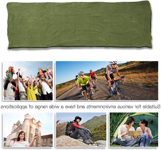 Sleeping Bag - Outdoor Camping Hiking Envelope - Portable Polar Fleece - Anti-Pilling - Lichtgewicht en Comfortabel van Merkloos — afbeelding 3
