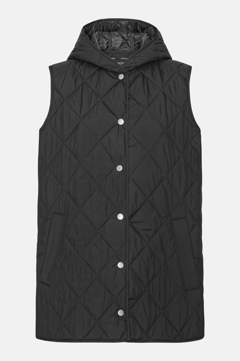 Lang Gewatteerd Vest BEAT02 Dark Indigo