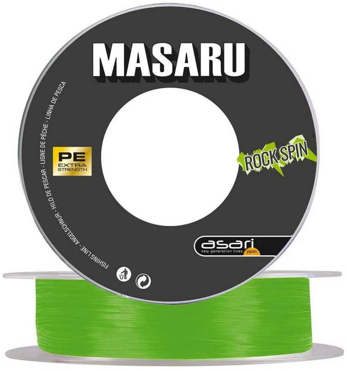 Asari Masaru Rock Spin 150 M Gevlochten Vislijn Groen 0.100 mm