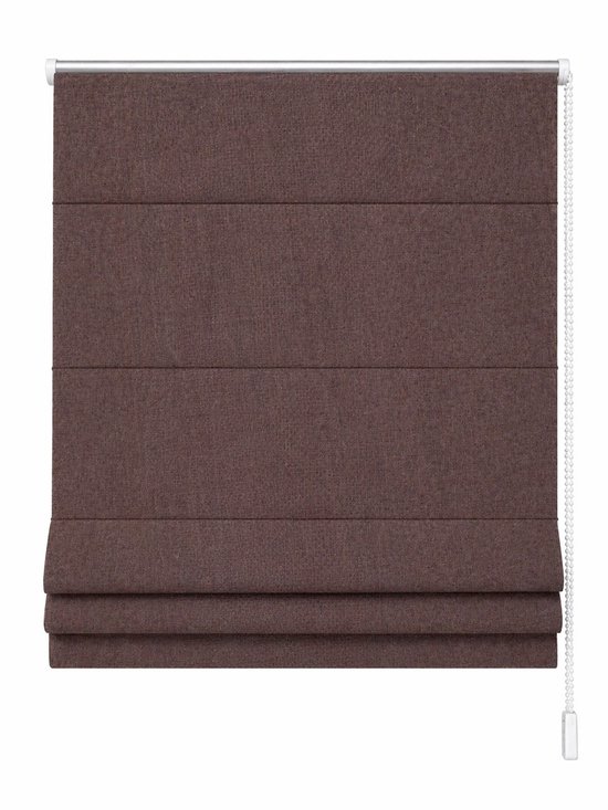 Vouwgordijn Colours Rialto 100x180 cm – Linnen look (55% lin / 45% katoen) – Lichtdoorlatend (tamisant) – Bruin – Met kettingbediening