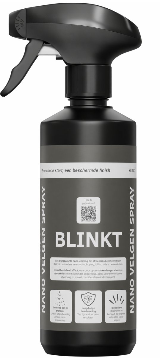 Velgen Coating Spray - Langer Schone Velgen met Minder Poetsen - Remstof & Vuilafstotend - Nano Bescherming voor Auto, Motor & Fiets - 500ml - BLINKT