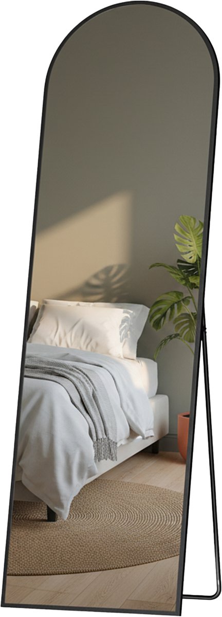 SONGMICS - Spiegel - Spiegel staand - Aluminium Frame - Veilig Hardglas - Voor Hal of Slaapkamer