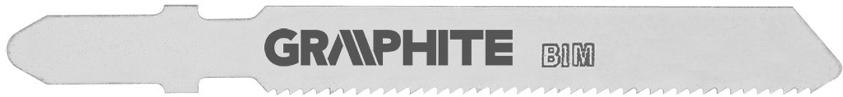 Graphite Decoupeerzaagjes, T-aansluiting, 75mm, 21tpi, Metaal En Inox, 2 Stuks Op Blister, Hss-bi Metaal
