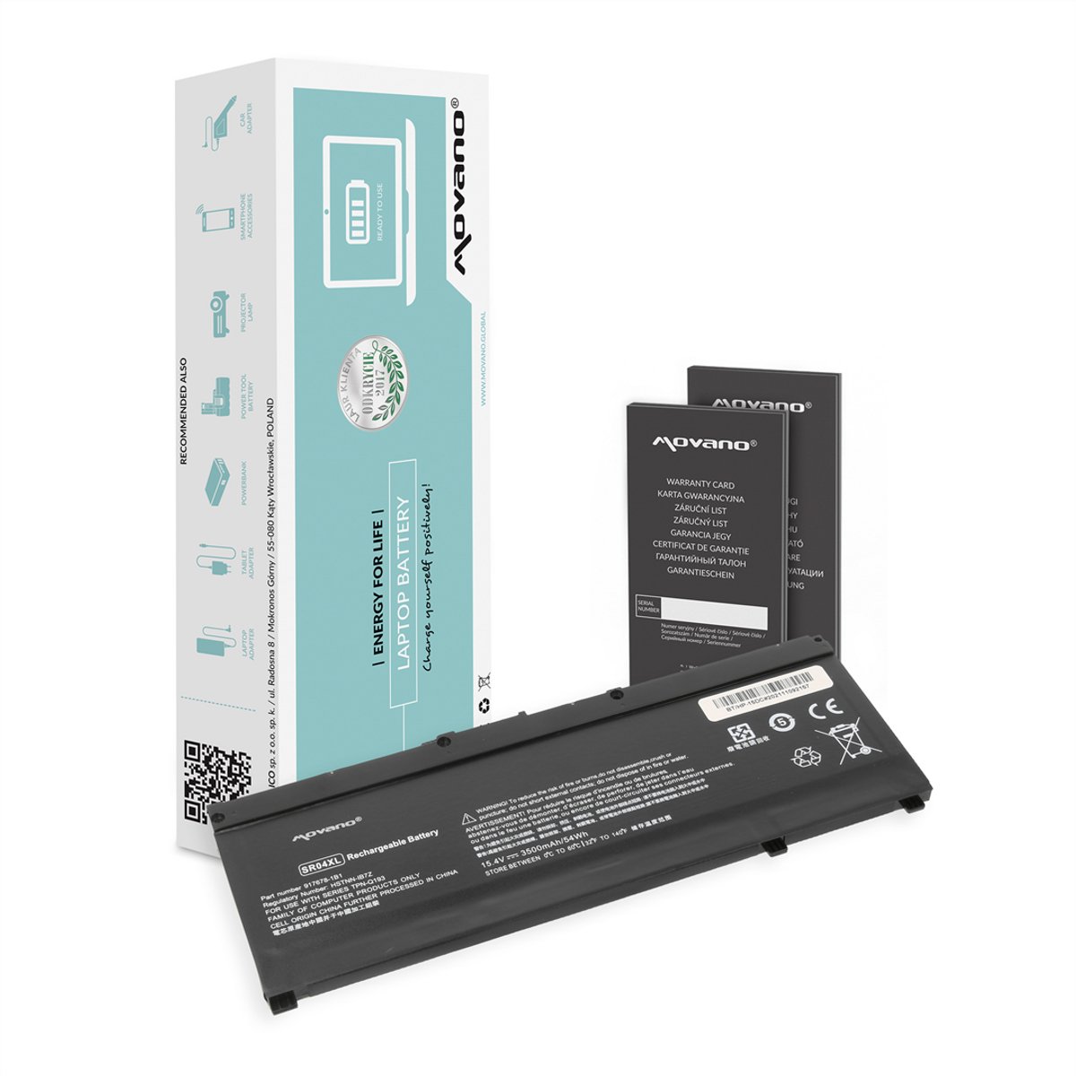 Movano SR04XL - HP/COMPAQ Laptopbatterij - Li-Ion - 15-DC - 15-CE