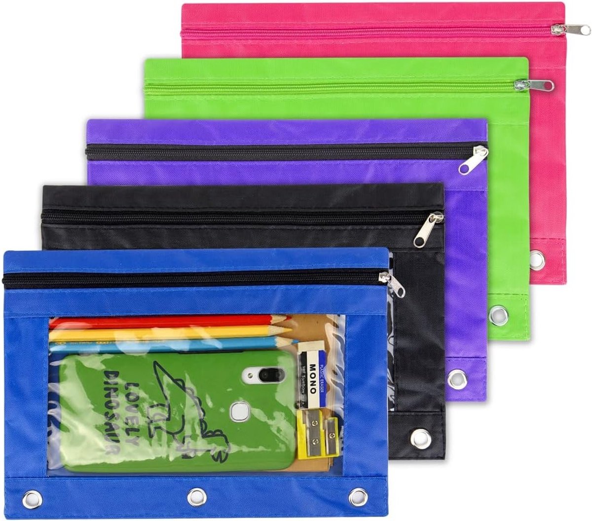 Pencil Case met 200 + 16 Compartimenten en Extra Potloodhouder - Ideaal voor Waterverfpotloden, Kleurpotloden en Cosmetische Penselen, Multikleur, Modern en Ruim