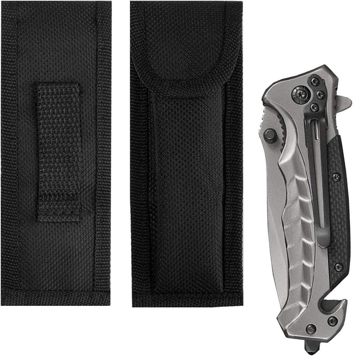 Riem Mes Pouch Nylon Case voor Vouwmes tot 13 cm - Duurzame Oxford Doek Schede voor Outdoor Gebruik