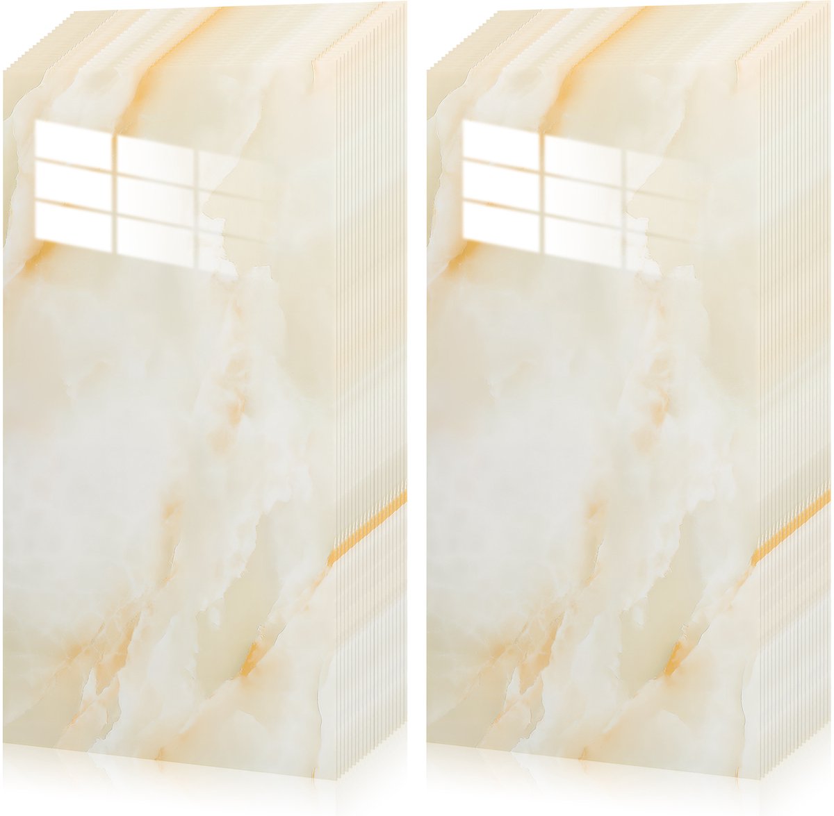 40 Stuks Zelfklevende Keukensplashboard Tegels 30x60 cm - Ook voor Badkamer & Woondecoratie | Echte Tegel Look zonder Breekwerk,Lichtgeel