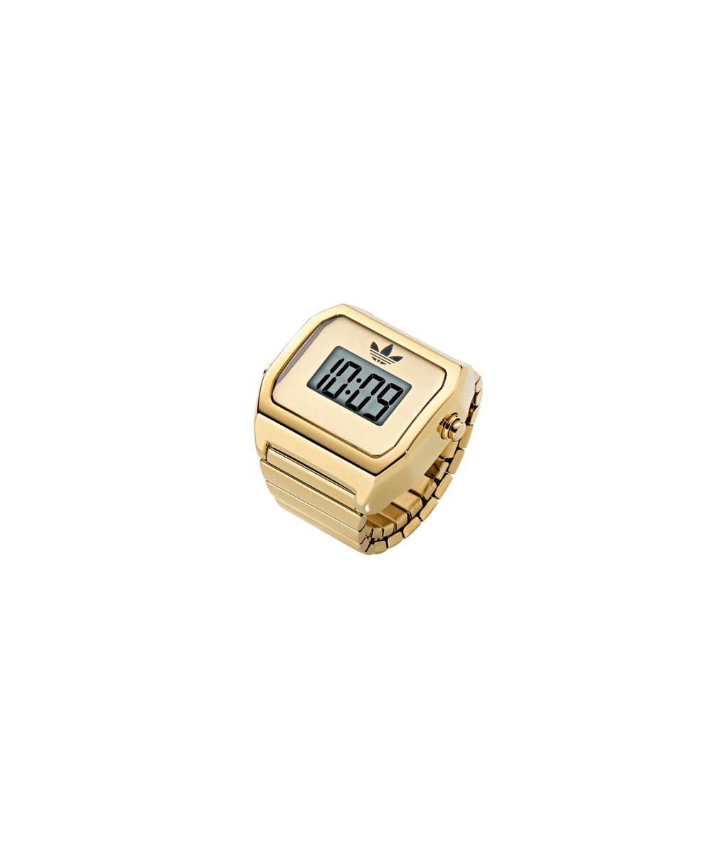 Adidas Originals Digital Two Ring AOST26036 Horloge - Staal - Goudkleurig - Ø 20 mm